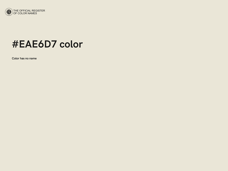 #EAE6D7 color image