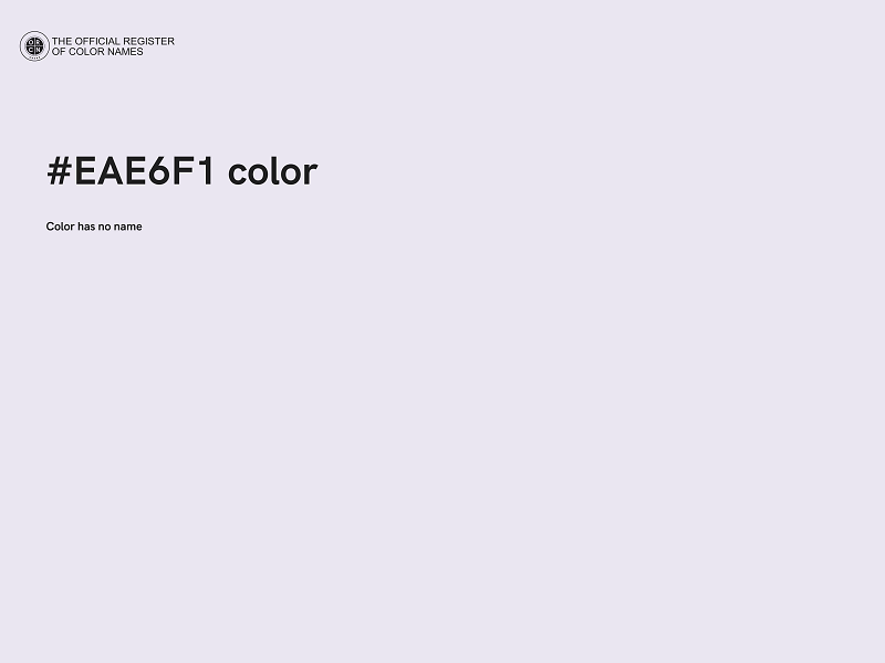 #EAE6F1 color image