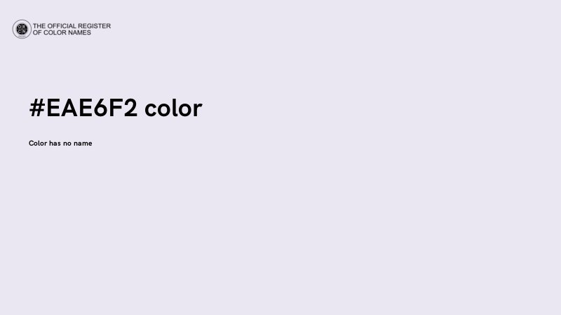 #EAE6F2 color image