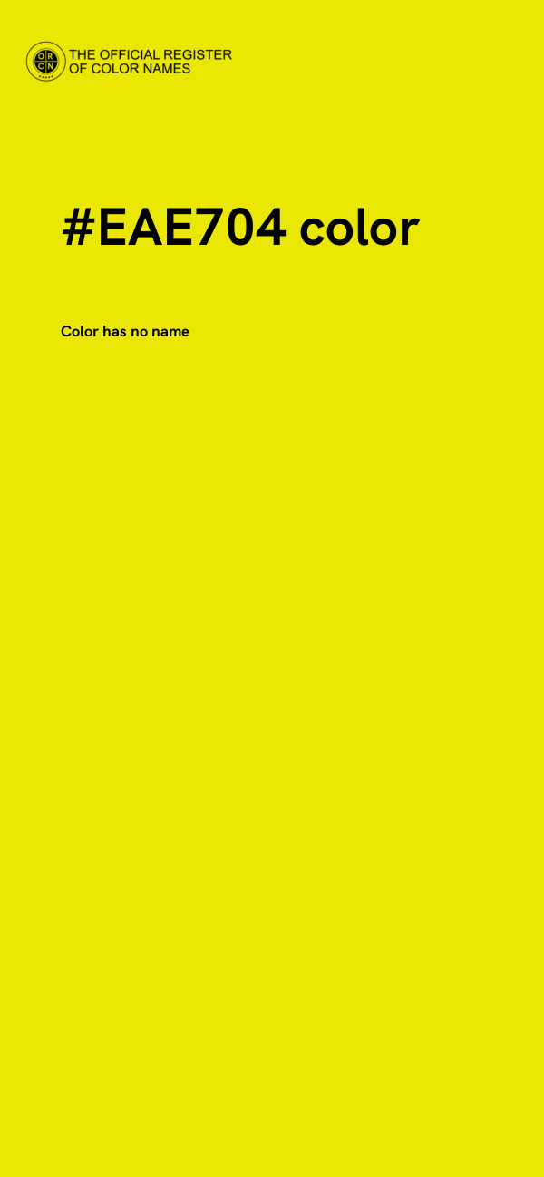 #EAE704 color image