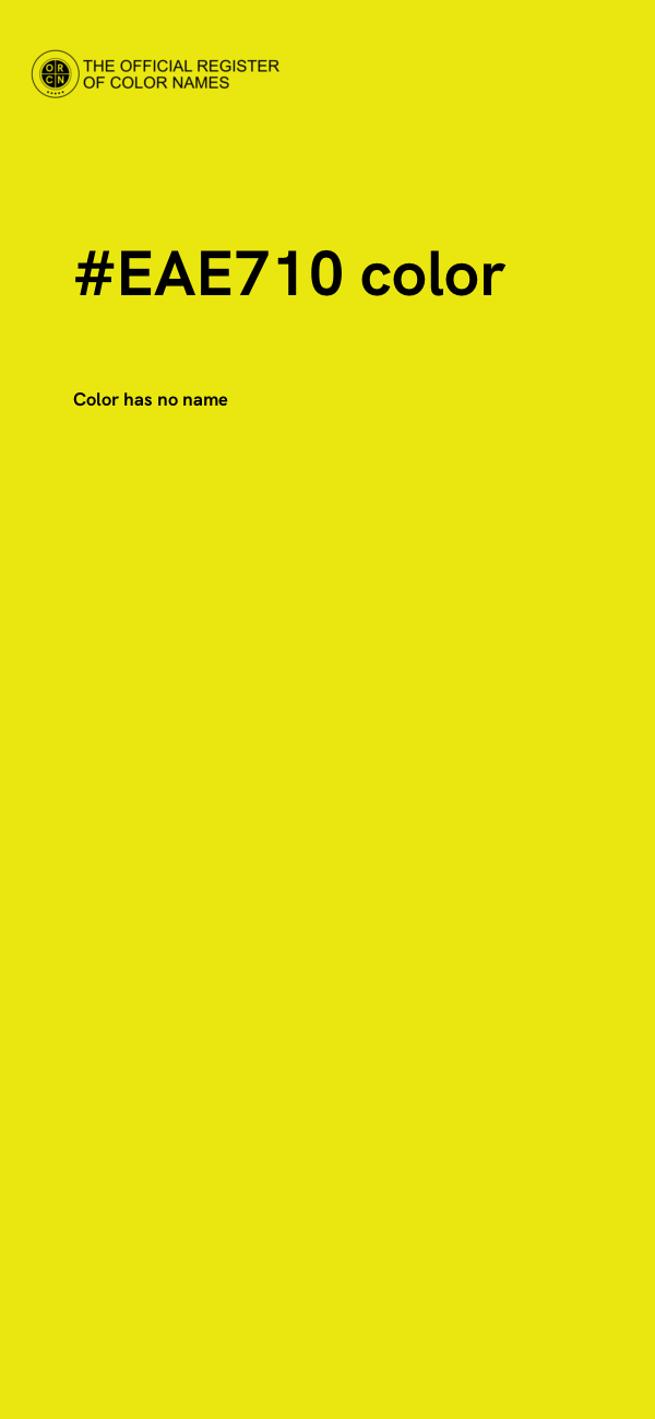 #EAE710 color image