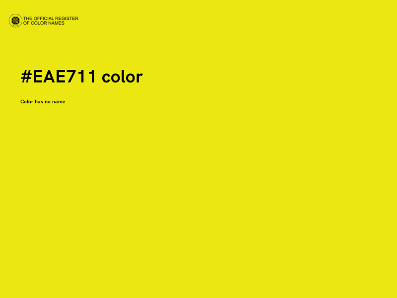 #EAE711 color image