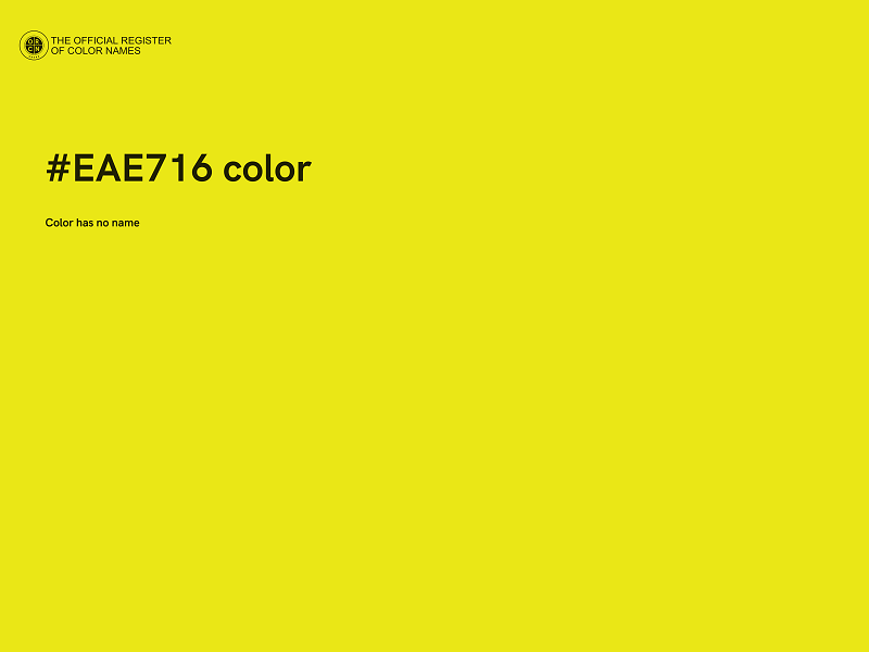 #EAE716 color image