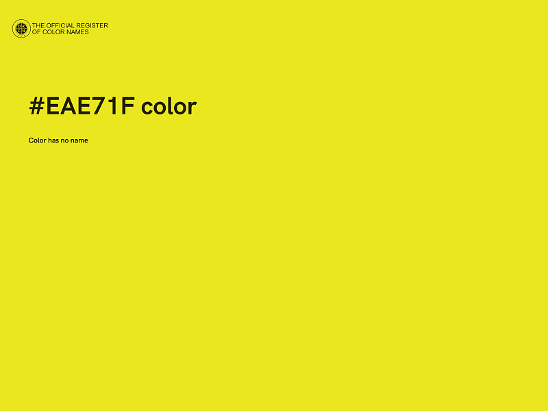 #EAE71F color image