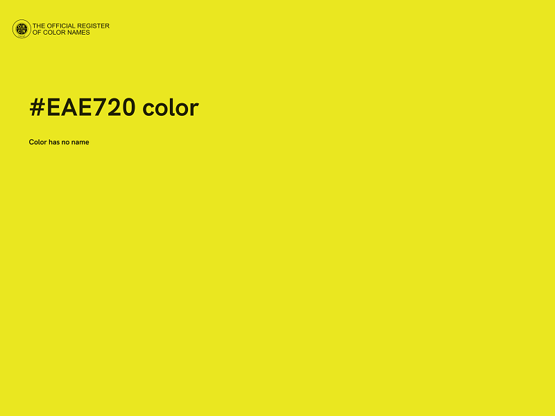 #EAE720 color image