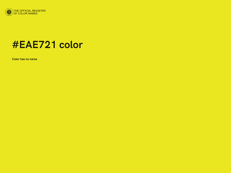 #EAE721 color image