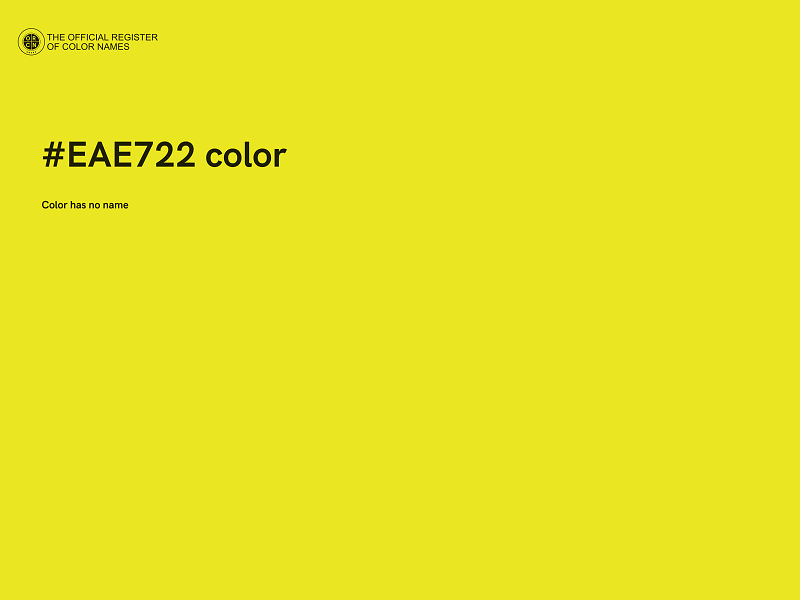 #EAE722 color image