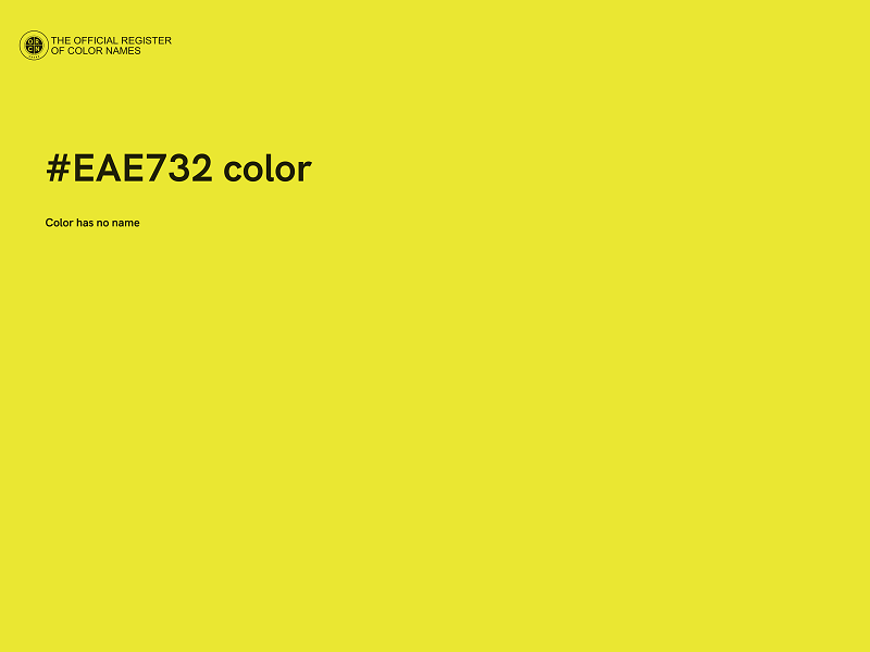 #EAE732 color image