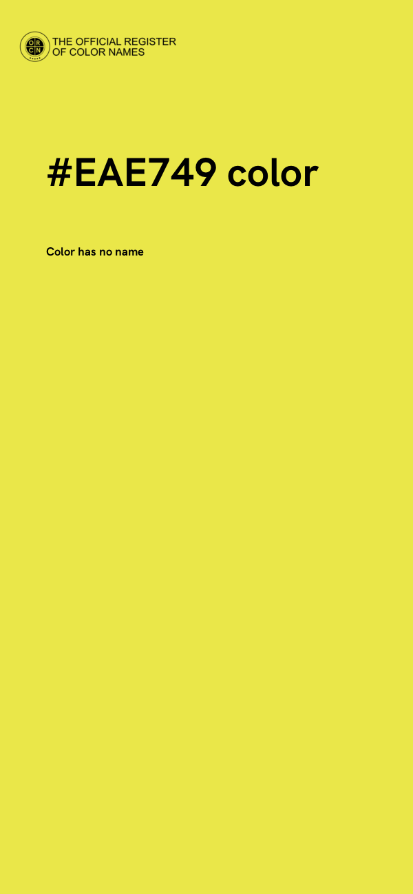 #EAE749 color image