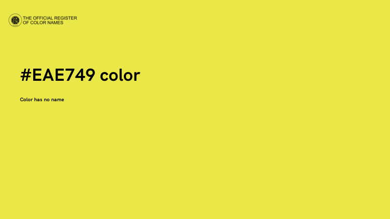 #EAE749 color image