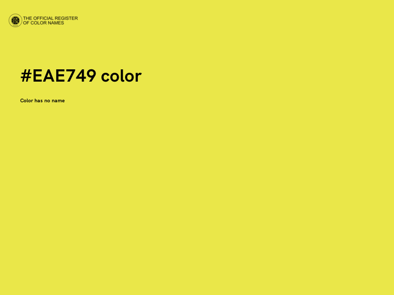 #EAE749 color image