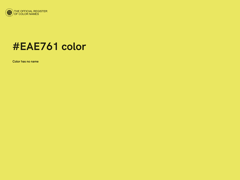 #EAE761 color image