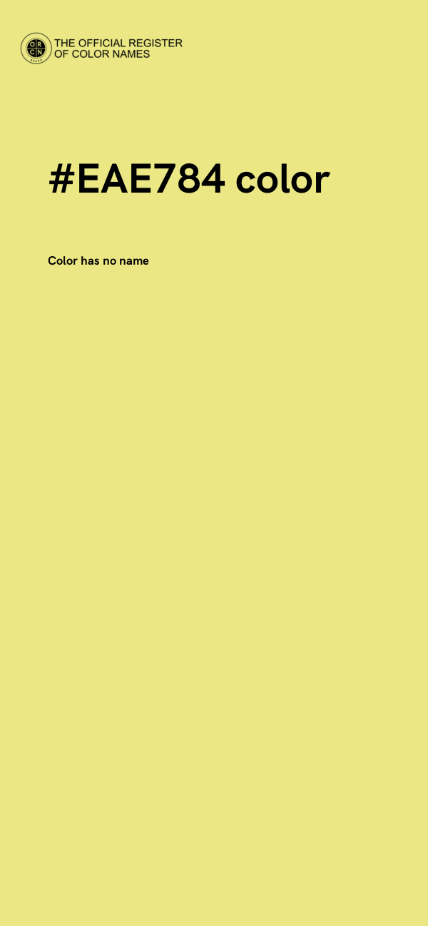 #EAE784 color image