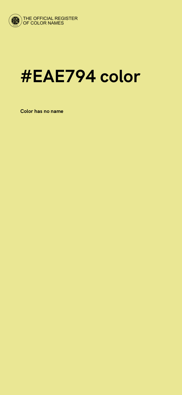 #EAE794 color image
