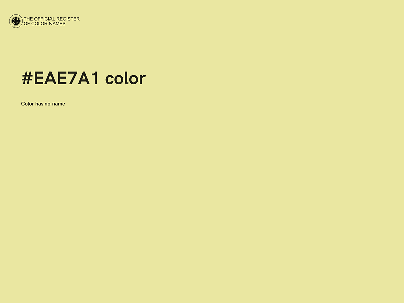 #EAE7A1 color image