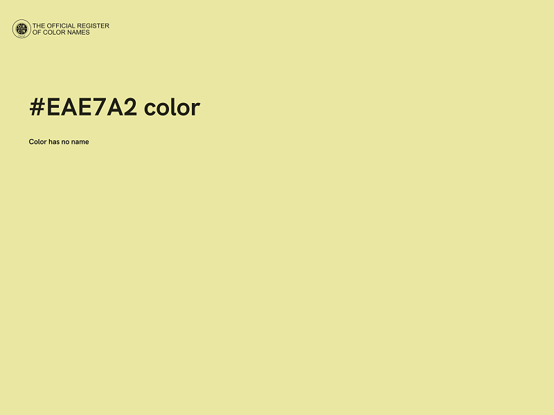 #EAE7A2 color image