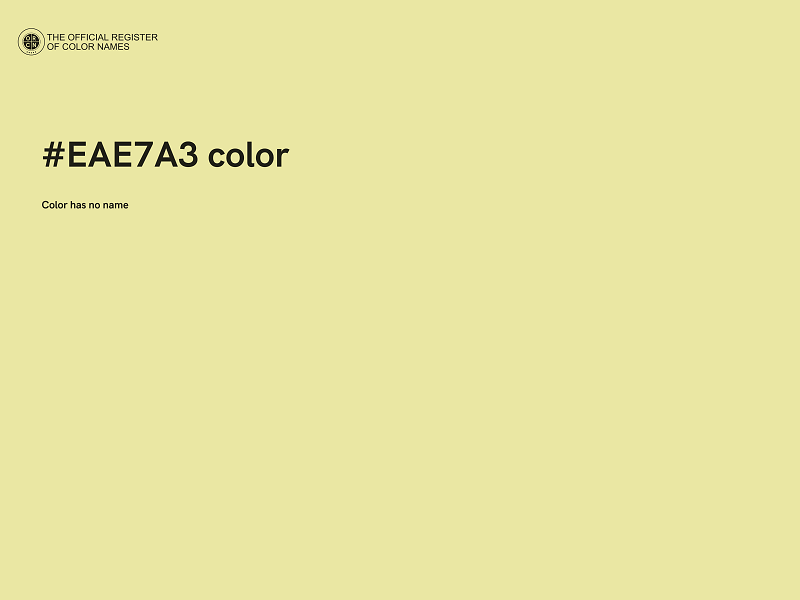 #EAE7A3 color image