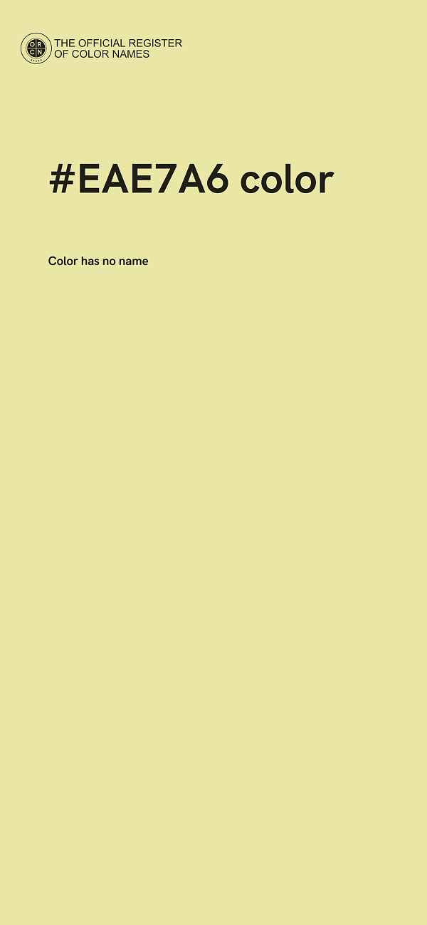 #EAE7A6 color image