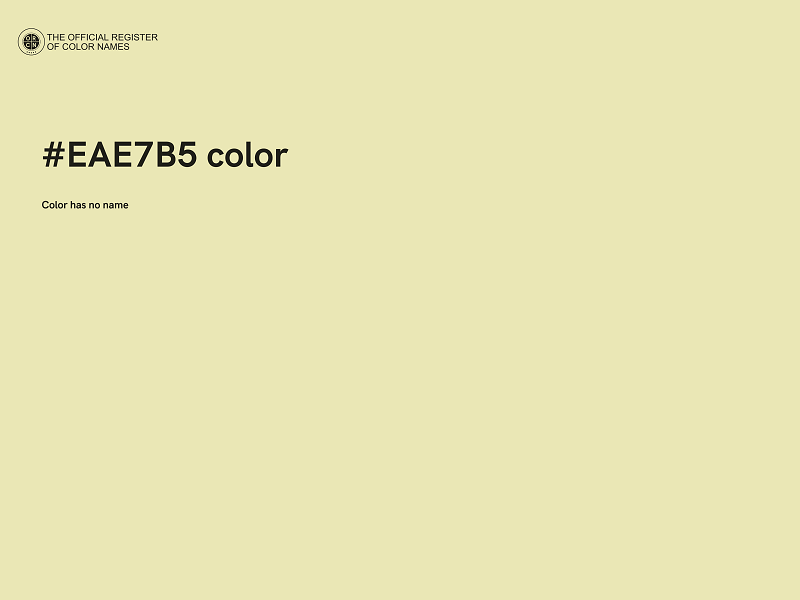 #EAE7B5 color image