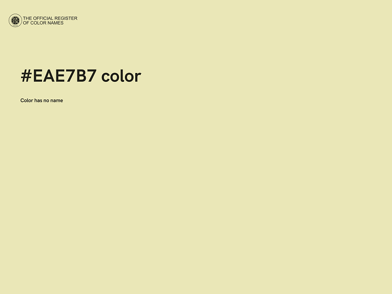 #EAE7B7 color image