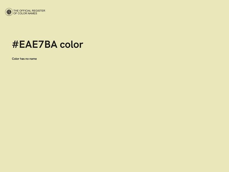 #EAE7BA color image