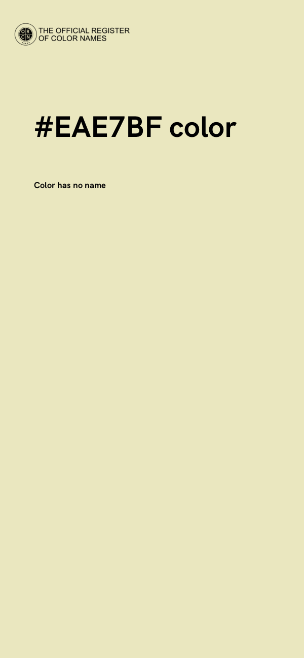 #EAE7BF color image