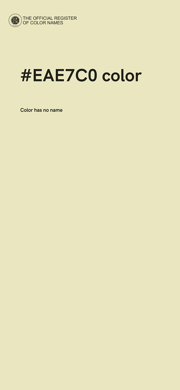 #EAE7C0 color image