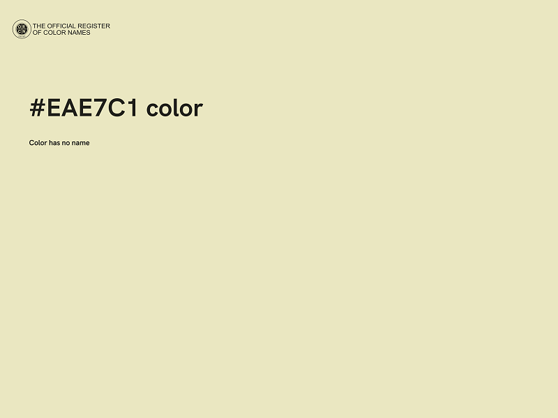 #EAE7C1 color image