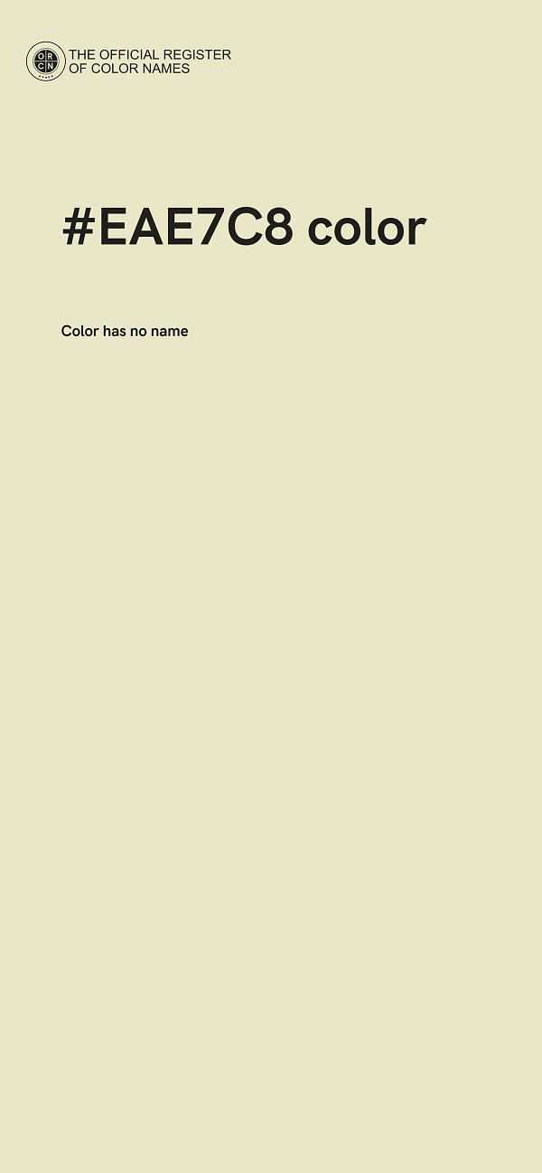 #EAE7C8 color image