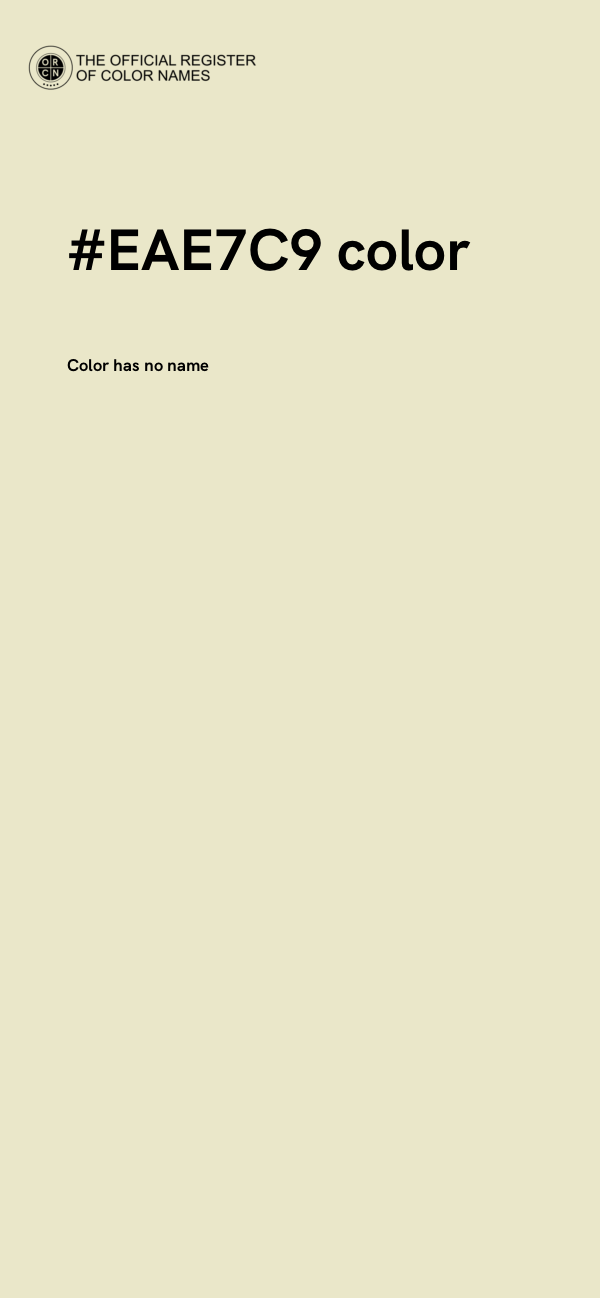 #EAE7C9 color image