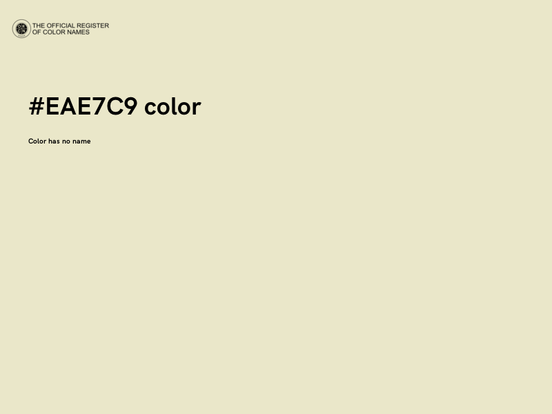 #EAE7C9 color image