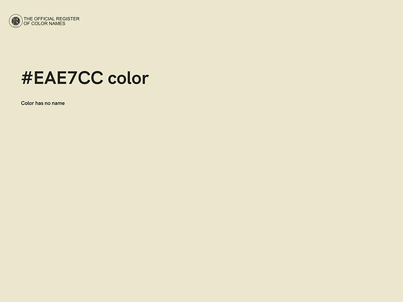 #EAE7CC color image