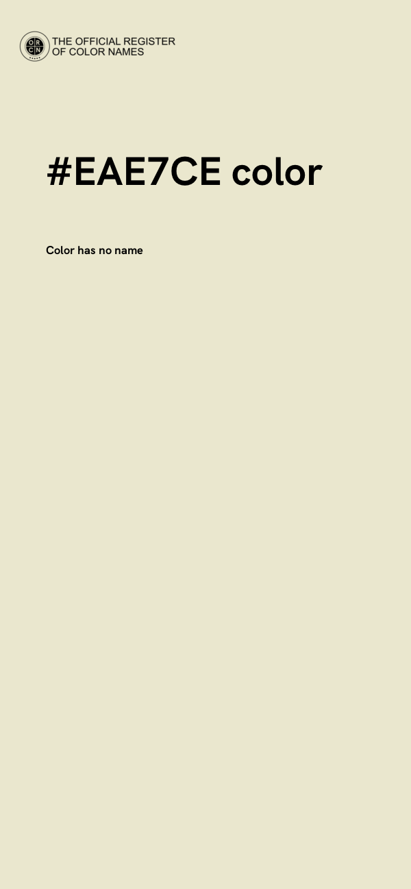 #EAE7CE color image