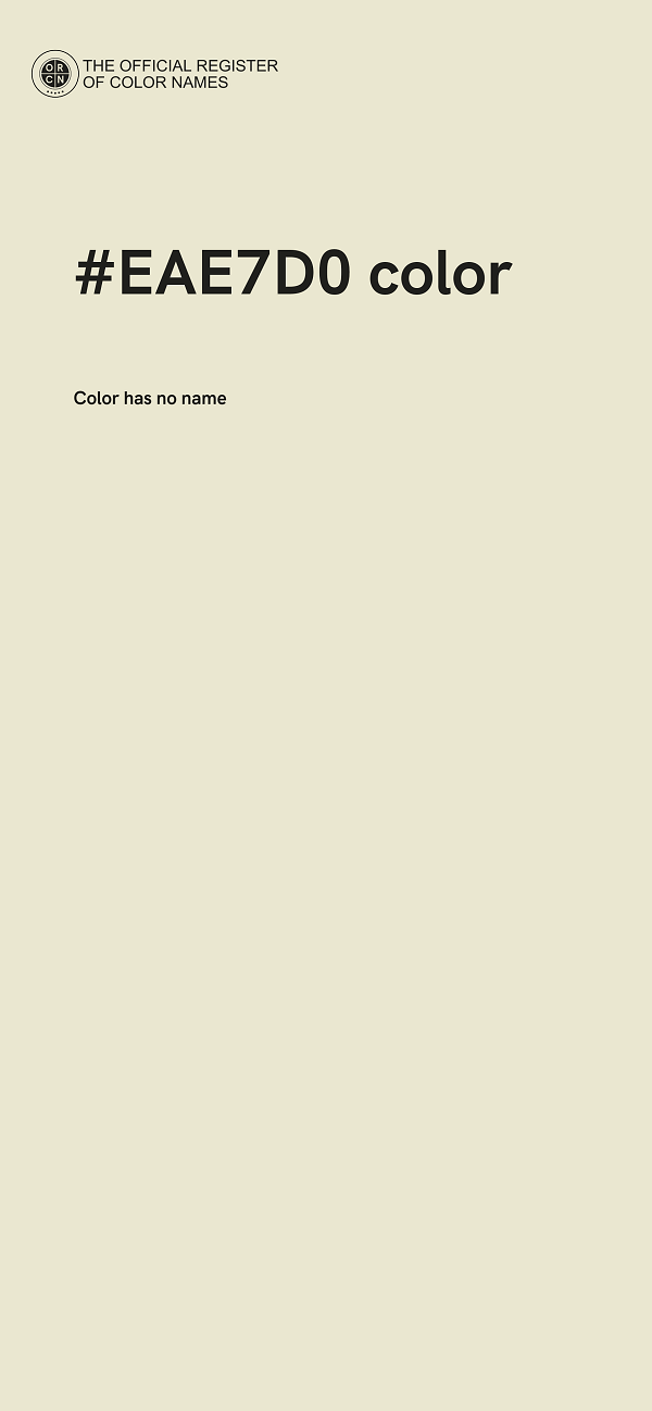 #EAE7D0 color image