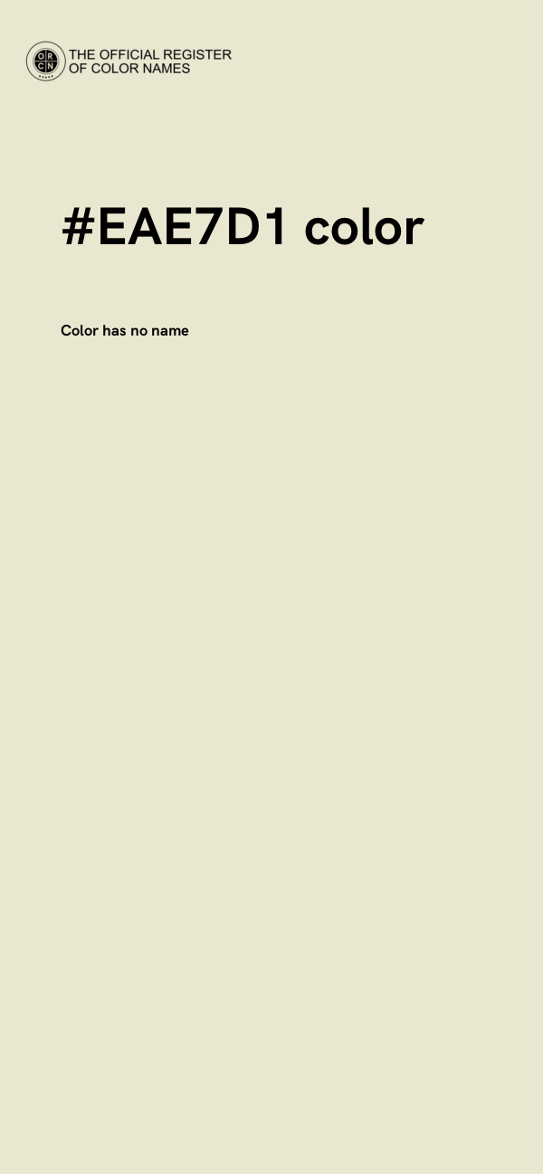 #EAE7D1 color image