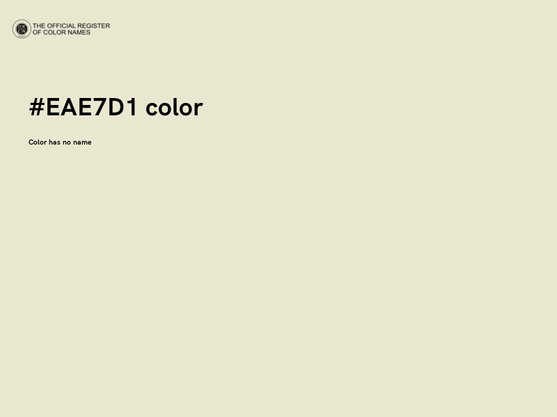 #EAE7D1 color image