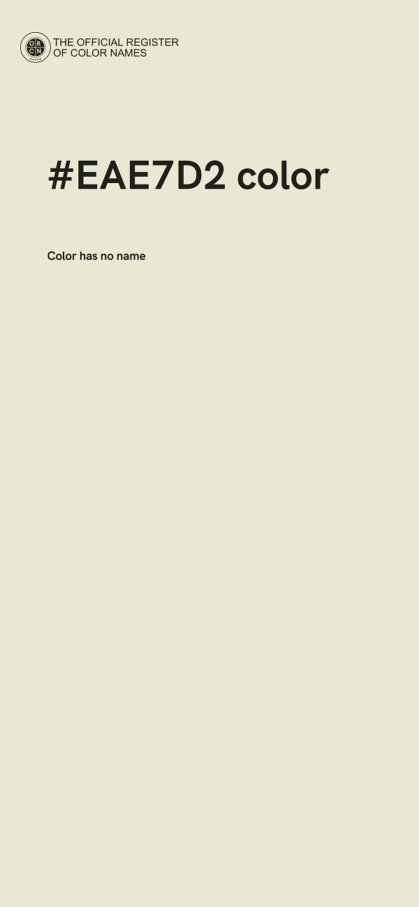 #EAE7D2 color image
