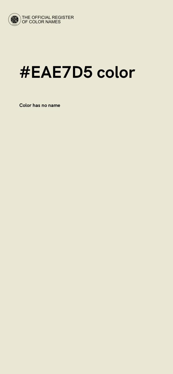#EAE7D5 color image