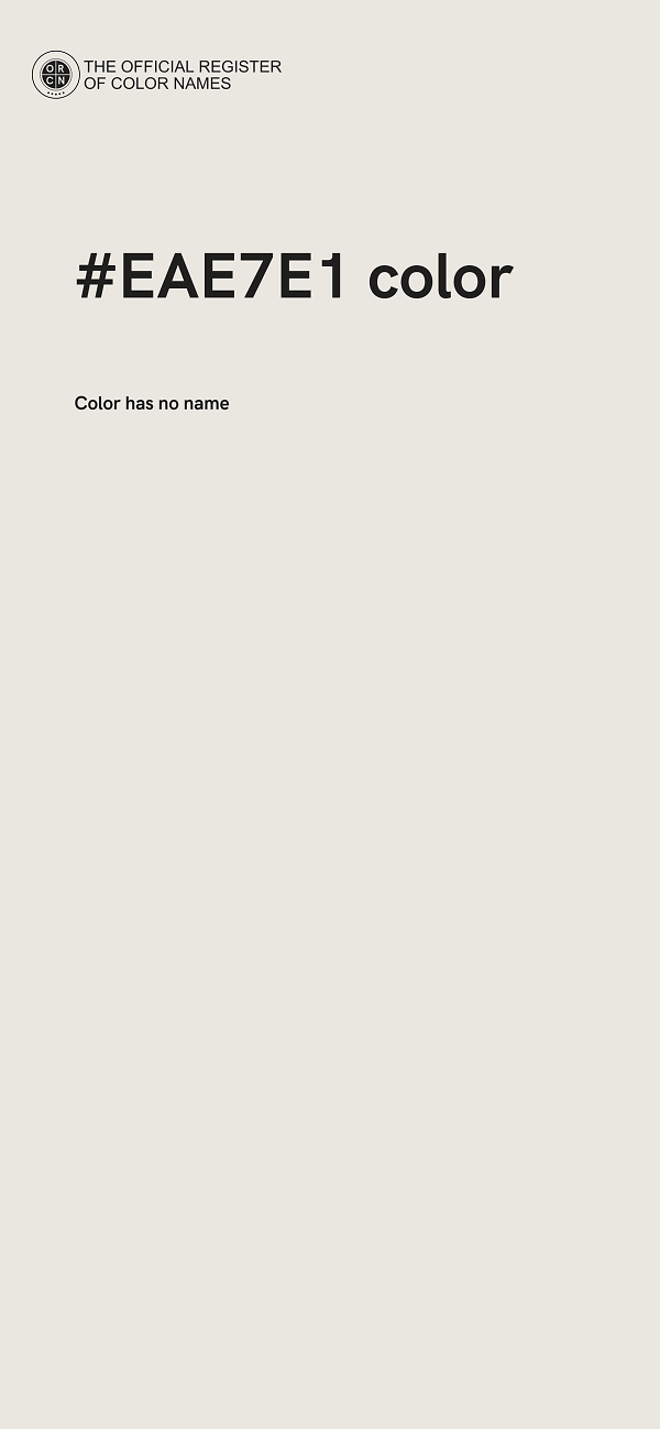 #EAE7E1 color image