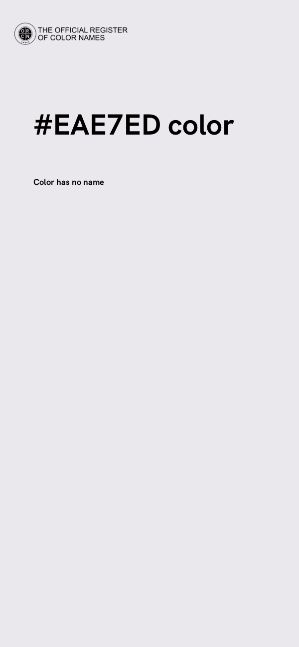 #EAE7ED color image