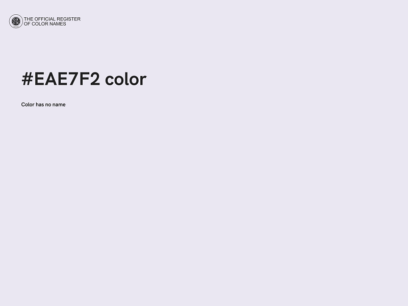 #EAE7F2 color image