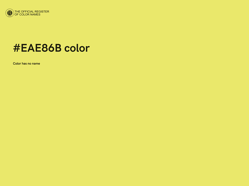 #EAE86B color image