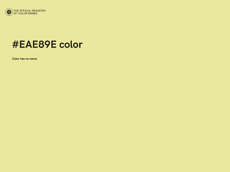 #EAE89E color image