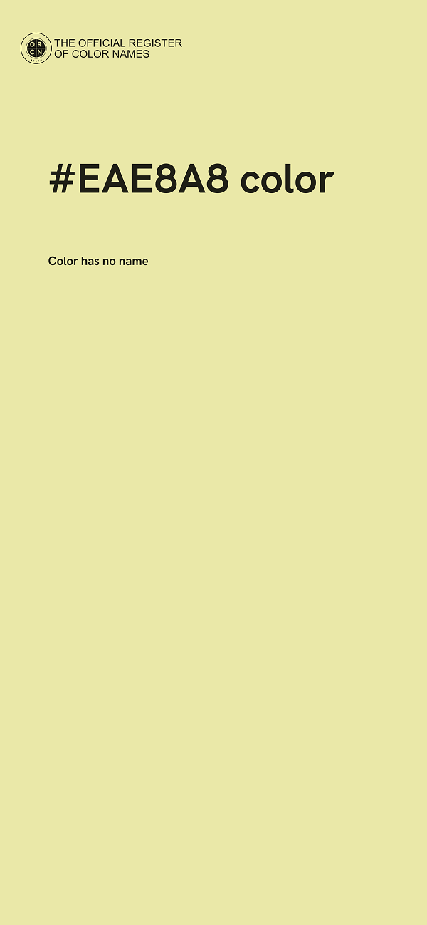 #EAE8A8 color image