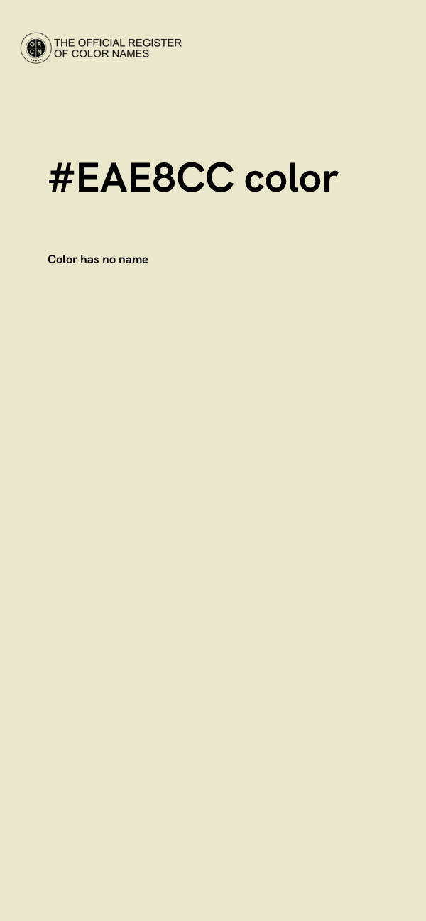 #EAE8CC color image
