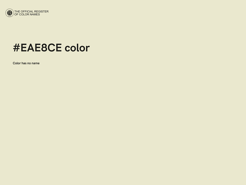 #EAE8CE color image
