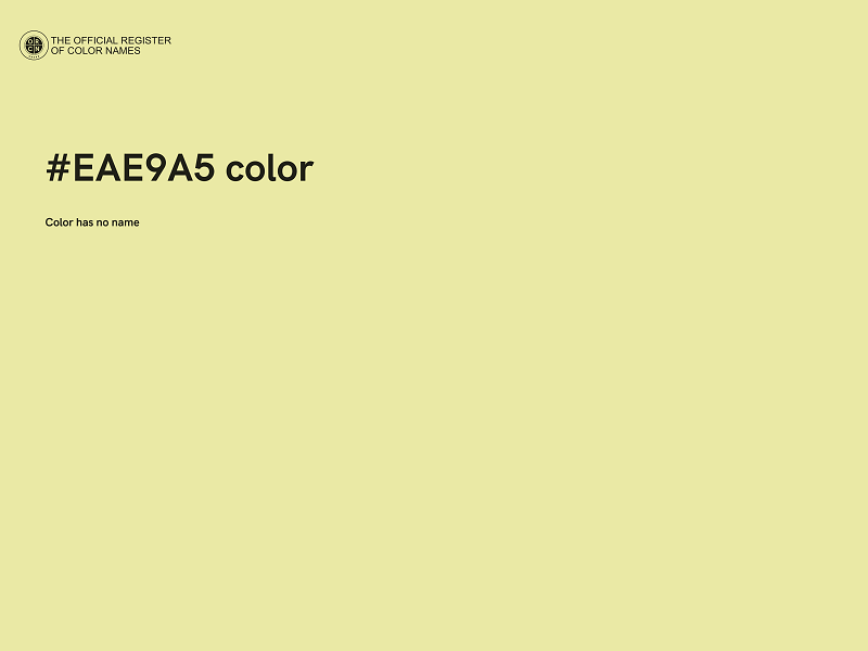 #EAE9A5 color image