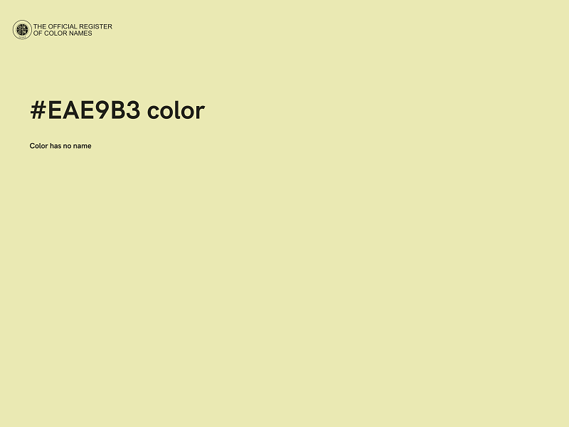 #EAE9B3 color image