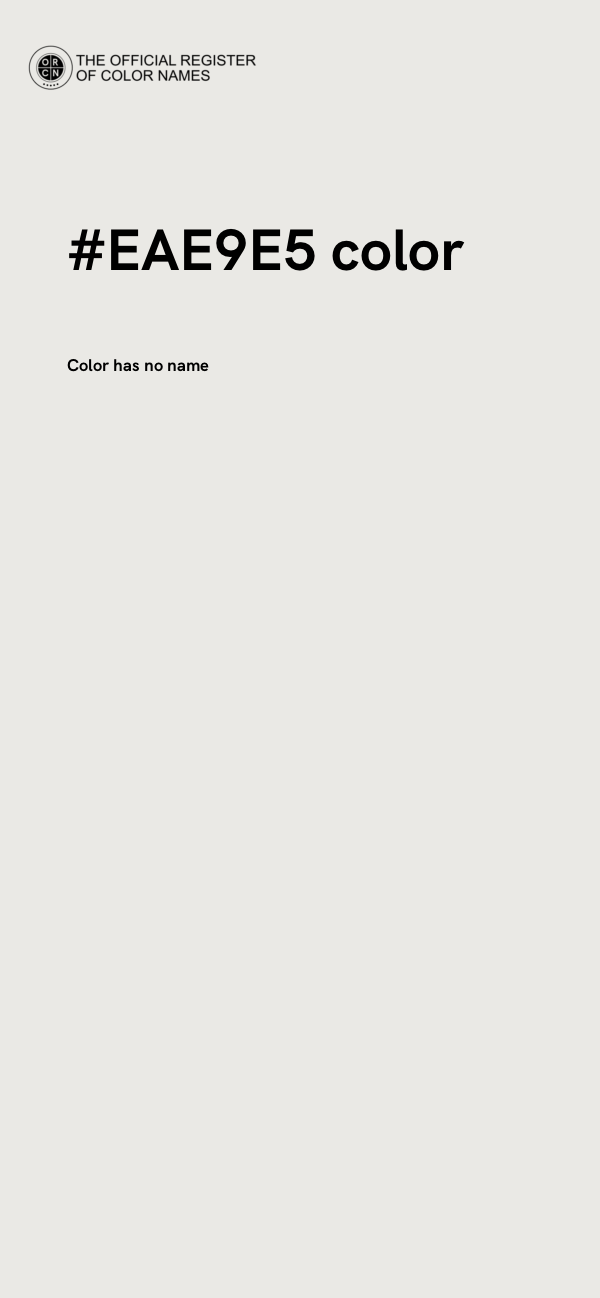 #EAE9E5 color image