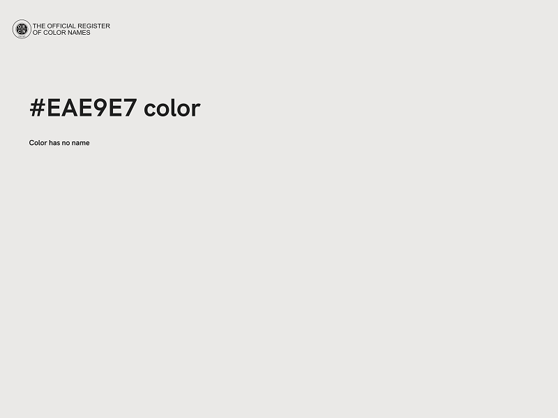 #EAE9E7 color image